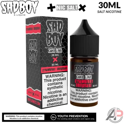 Sadboy Strawberry Cheesecake Salt Nicotine 30mL - Salt Nicotine 28mg - 30mL, Salt Nicotine 48mg - 30mL
