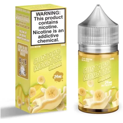 Custard Monster Salt Nic Premium E-Liquid 30ml - Strawberry Custard / 24mg