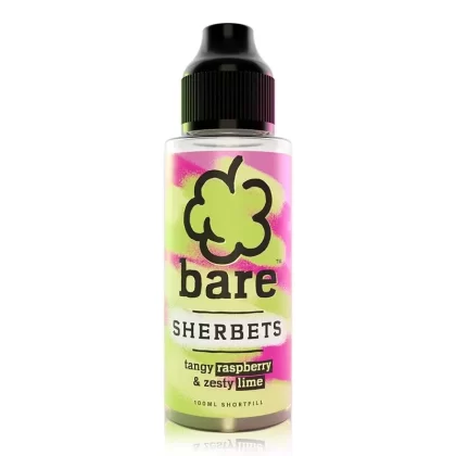 Raspberry Lime By Bare Sherbets 100ml Shortfill