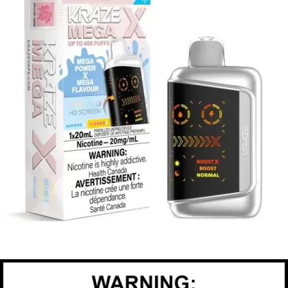White GB Ice Kraze Mega X Disposable Vape