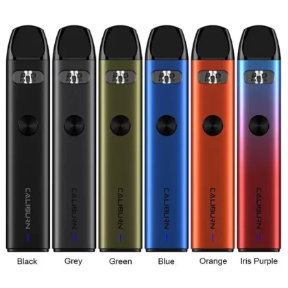 UWELL CALIBURN A2 POD KIT - Colour#Iris Purple>Orange>Blue>Green>Grey>Black