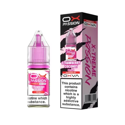 Strawberry Coconut 10ml Nic Salt E-Liquid by OXVA Ox Passion - 20mg - High Strength