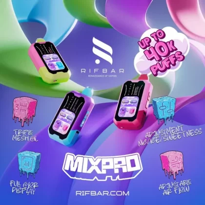 RifBar MixPro 40K - Blackberry BPop (Nic & Sweetness Control)