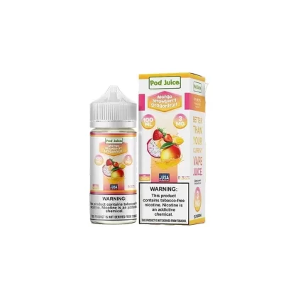 Pod Juice Mango Strawberry Dragonfruit TF 100ml Vape Juice - Vape Product, Vape Product