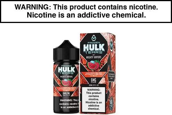 FROZEN WATERMELON STRAW-MELON CHEW BY MIGHTY VAPORS HULK TEARS 100ML - Vapejuice