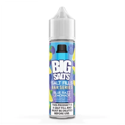 Big Salts Blue Razz Lemonade – 60ml Salt Fills E Liquid - 5mg Nic Strength Including 3 x Blue Salt Shots, 10mg Nic Strength Including 3 x Pink Salt Shots