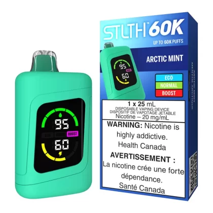 STLTH 60K Disposable Vape Device - Arctic Mint - 20mg/ml