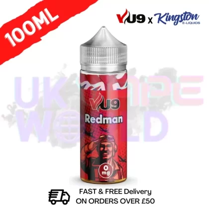 Red Man Shortfill Juice 100ML Eliquid – VU9 x Kingston