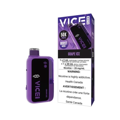 Vice Click Disposable Vape – 50,000 Puffs – Grape Ice
