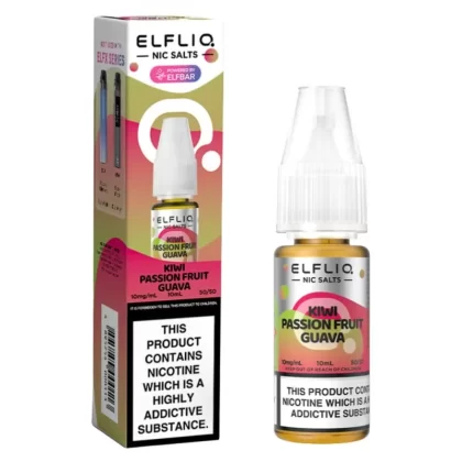 Kiwi Passion Fruit Guava Nic Salt E-Liquid by Elf Bar Elfliq (10ml) - 5mg