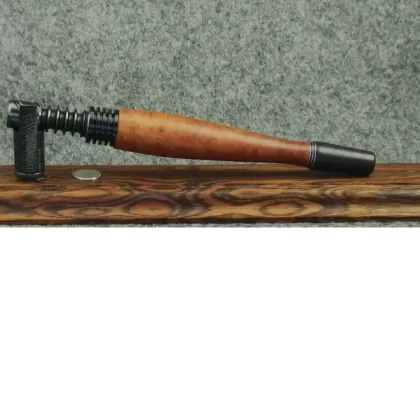 Classic Porky in Greek Briar Burl w/ Black Hot End by PhattPiggie