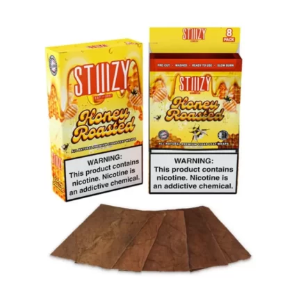 Stiiizy Tobacco Wraps 5pk - Blue Razz, golden