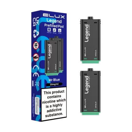 Mr Blue Elux Legend 1500 Pods - 20mg - Vape Product (E7C633)