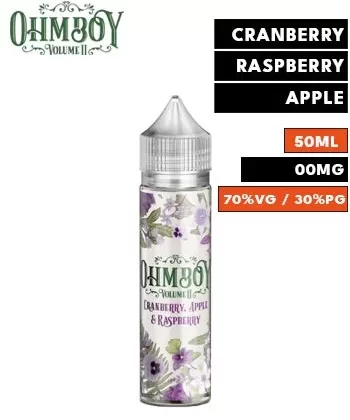 Cranberry, Apple & Raspberry Shortfill eLiquid by Ohm Boy Volume II 50ml - 00mg / 50ml