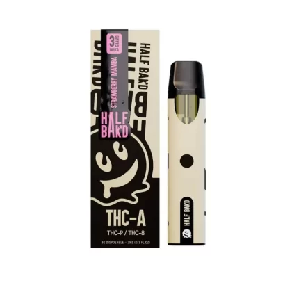 Half Bak’d Strawberry Mamba – 3G THCA Disposable (Indica)