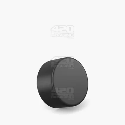 Child Resistant | Smooth Push Down & Turn Plastic Caps w/ Foil & Heat Liner | 28mm – Matte Black – 504 Count