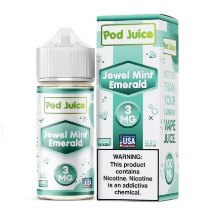 Pod Juice – Jewel Mint Emerald – 100ML E-Liquid - 3MG
