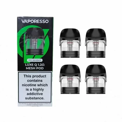 Vaporesso Luxe Q Replacement Pod (Pack Of 4) - Ohm#0.6 Ohm Mesh>1.2 Ohm Mesh>0.8 Ohm Mesh