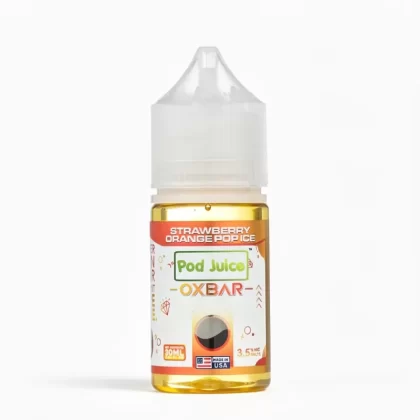 Pod Juice X Oxbar – Strawberry Orange Pop Ice Salt Nic 30mL - Vape Product, Vape Product