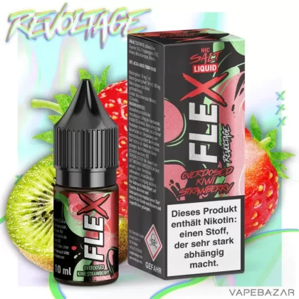 Revoltage Flex – Overdosed Kiwi Strawberry - 10mg/ml, 20mg/ml