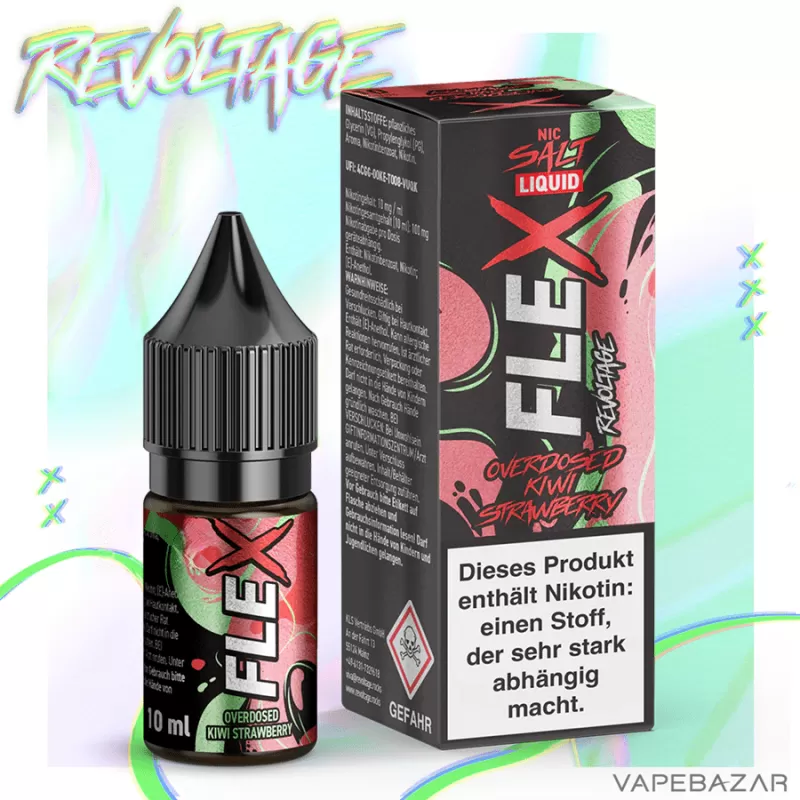 Revoltage Flex – Overdosed Kiwi Strawberry - 10mg/ml, 20mg/ml - Image 2