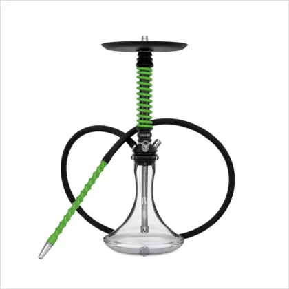 Shisha Mamay Customs Coilover Mini Black Green - Mamay Customs / Uszczelka / Dyfuzor / Talerzyk / Ustnik / Aluminium / Czarny