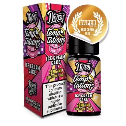 Ice Cream Cake Temptations Doozy Vape Co Nic Salt E-Liquid - 20mg