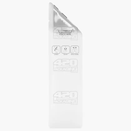 Child Resistant & Tamper Evident | Pinch N Slide 3.0 Matte White Vista PCR Mylar Bags | 2.4in x 7.9in – 2.5g – 250 Count