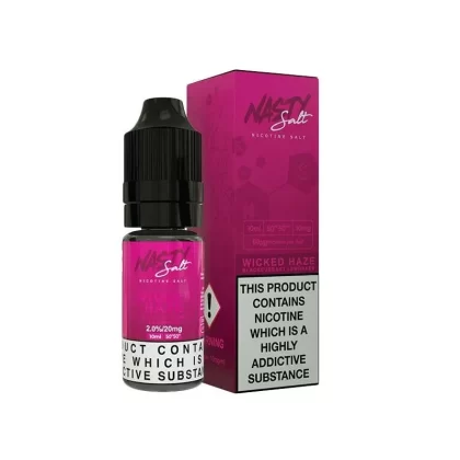 WICKED HAZE NICOTINE SALT E-LIQUID BY NASTY SALT - Nicotine Strength#10ml Bottle - 10mg Nicotine>10ml Bottle - 20mg Nicotine