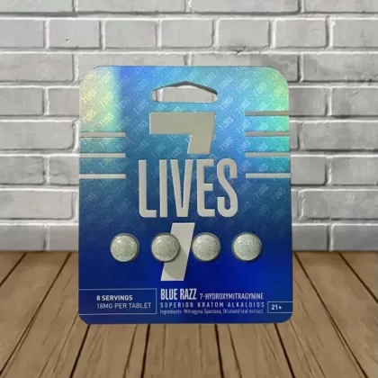 7 Lives 7-Hydroxymitragynine Extract Tablets 4ct - size#Single Blister Pack>Full Case (12ct) (AB6278)