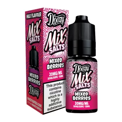 Mixed Berries Nic Salt E-Liquid Mix Salts Series by Doozy Vape Co (10ml) - 20mg