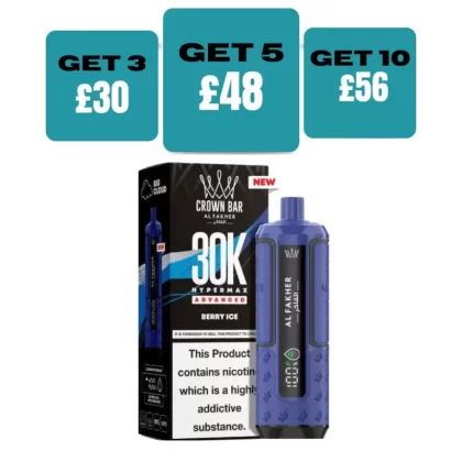 Al Fakher 30K Hypermax Prefilled Pod Kit - £10.99 or 3 For £30 - Blue Razz Lemonade