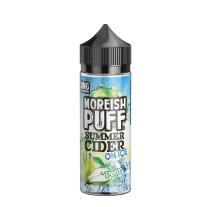 PEAR E LIQUID BY MOREISH PUFF – SUMMER CIDER ON ICE 100ML 70VG
