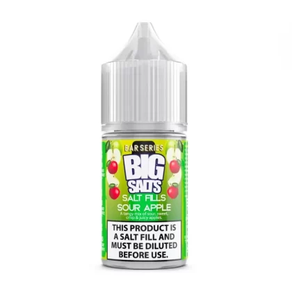Big Salts Sour Apple – 20ml Salt Fills E Liquid - Vapourdays Co