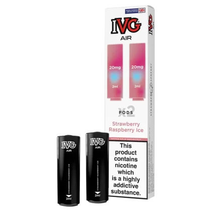 Strawberry Raspberry Ice IVG Air Replacement Pods - Vapeshop Co
