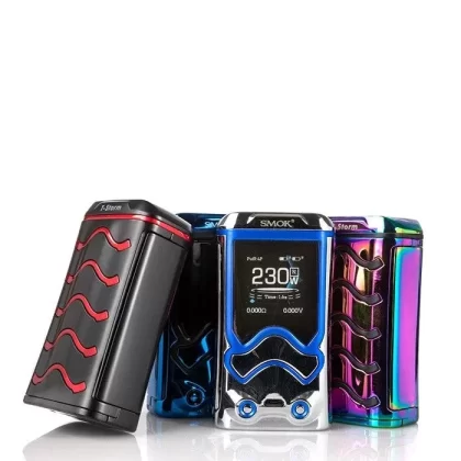 Smok Tech T-Storm 230W Box Mod - Color#Gold>Blue>Chrome (224978)