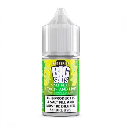 Big Salts Lemon Lime – 20ml Salt Fills E Liquid - 5mg Nic Strength Including Blue Salt Shots, 10mg Nic Strength Including Pink Salt Shots; Vape Product, Vape Product