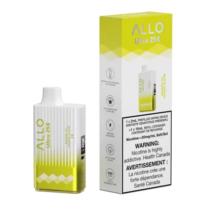 Allo Ultra 25K Disposable Vape Device - Banana Ice 17ml - 20mg/ml
