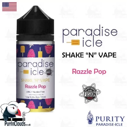 Paradise-Icle Razzle Pop Shake n Vape E-Liquid (50ml 0mg)