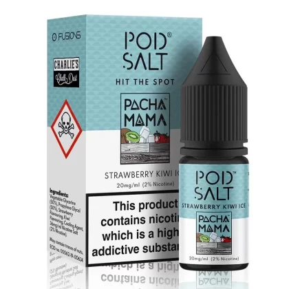 Strawberry Kiwi Ice By Pod Salt and Pacha Mama 10ml - Nicotine Strength#20mg (Salt)>11mg (Salt)