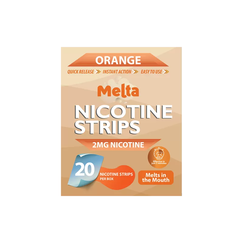 Orange Melta Nicotine Strips - 2MG - Vape Product (70D986)