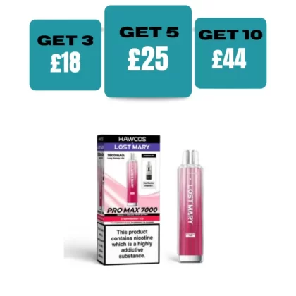 Hawcos x Lost Mary Pro Max 7000 Prefilled Pod Kit - £7.99 or 3 for £20 - Fruit Medley
