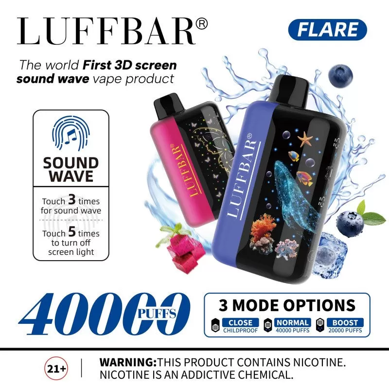 LUFFBAR Flare 40K - Straw B-Pop - Vapeciga - Image 3