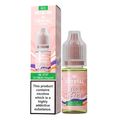 Juicy Peach SKE Crystal Nic Salts e Liquid 10ml – TPD - Vapestorm Co