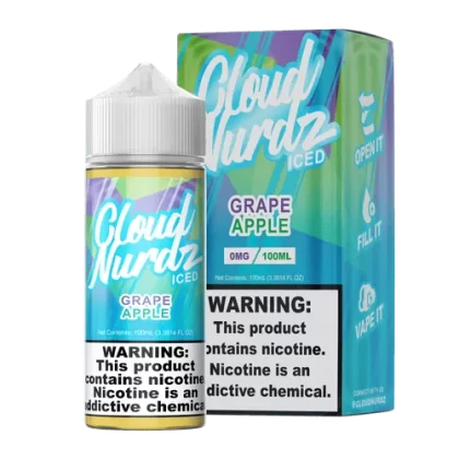 Sale $9.75 – Grape Apple Iced by Cloud Nurdz E-Liquid