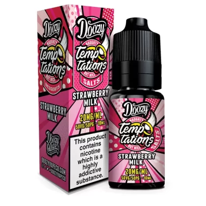 Strawberry Milk Temptations Doozy Vape Co Nic Salt E-Liquid - 20mg