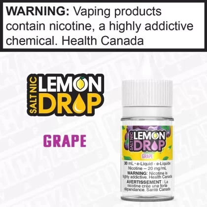 Grape Salt by Lemon Drop - Strength#12 mg/mL 30 mL ONTARIO EXCISE STAMP>20 mg/mL 30 mL ONTARIO EXCISE STAMP
