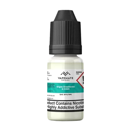 Vapemate Origins Strawberries & Cream 10ml - 6mg - Vape Product