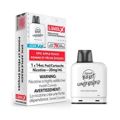 FLAVOUR BEAST UNLEASHED LEVEL X PODS – EPIC APPLE PEACH