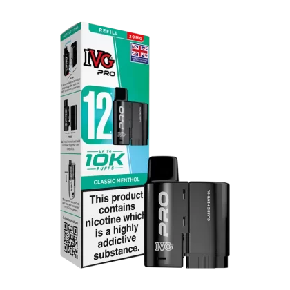 Classic Menthol IVG Pro 12 Refill Pack - 20mg